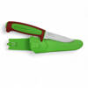 Morakniv® BASIC 511 Knife - Carbon Steel - Ivy Green/Dala Red