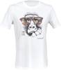 ORGANIC COTTON T SHIRT "MONKEY WITH GLASSES" - WHITE