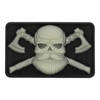 PATCH BEARDED SKULL 3D PVC - BLACK/GID - M-TAC