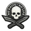 PATCH NO KNIFE - NO LIFE 3D PVC - BLACK/WHITE - M-TAC