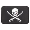 PATCH WITH HOOK AND LOOP ''SKULL WITH SWORDS'' 3D - BLACK - MFH