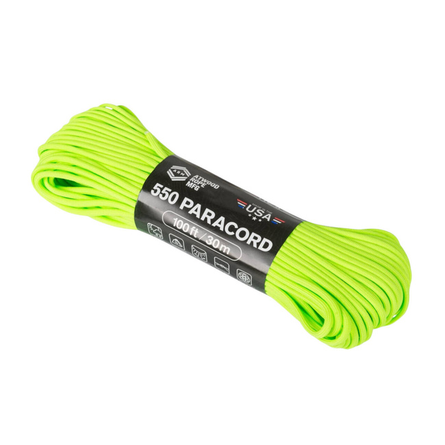 NYLON PARACORD - 550 LBS - 30 M/100 FT - Helikon-Tex - NEON GREEN