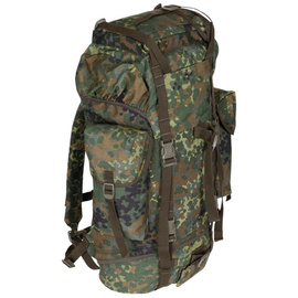 LARGE BACKPACK - 65 L - BW GERMAN ARMY MILITARY SURPLUS - FLECKTARN CAMO - USED - TOP CONDITION