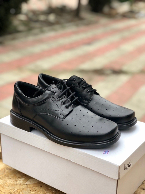 Summer leather shoes - Black