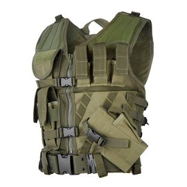 USMC TACTICAL COMBAT VEST - WITH NET AND BELT - Mil-Tec® - OD