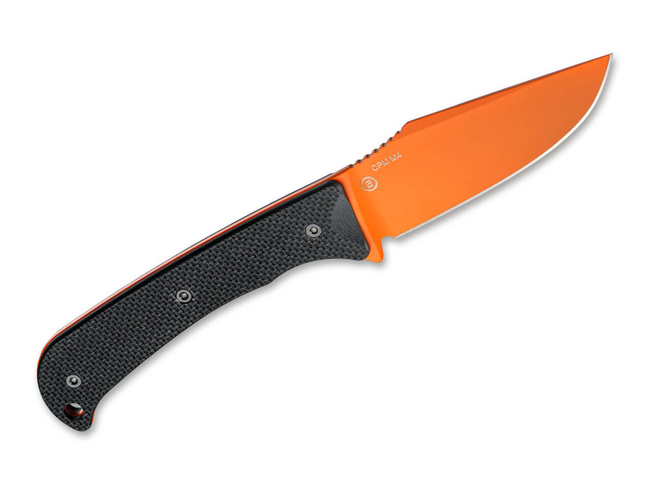 FIXED BLADE KNIFE EXTRAK 3.3" CLIP POINT ORANGE CERAKOTE - HOGUE