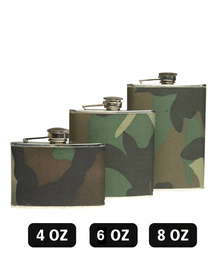 FLASK 8 OZ ( 220 ML )- Mil-Tec - WOODLAND