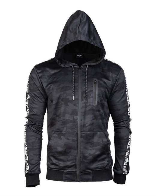 TRAINING JACKET, ZIPPED HOODIE - Mil-Tec® - DARK CAMO 