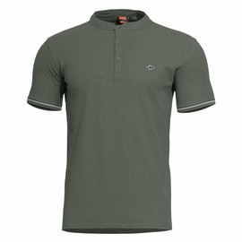 T-SHIRT - "LEVANTES HENLEY STRIPES" - PENTAGON® - CAMO GREEN