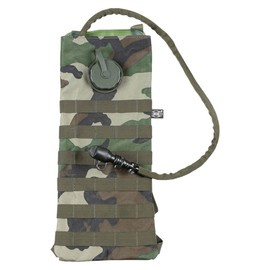 HYDRATION BACKPACK WITH TPU BLADDER - MOLLE SYSTEM - WOODLAND - 2,5 L - MFH