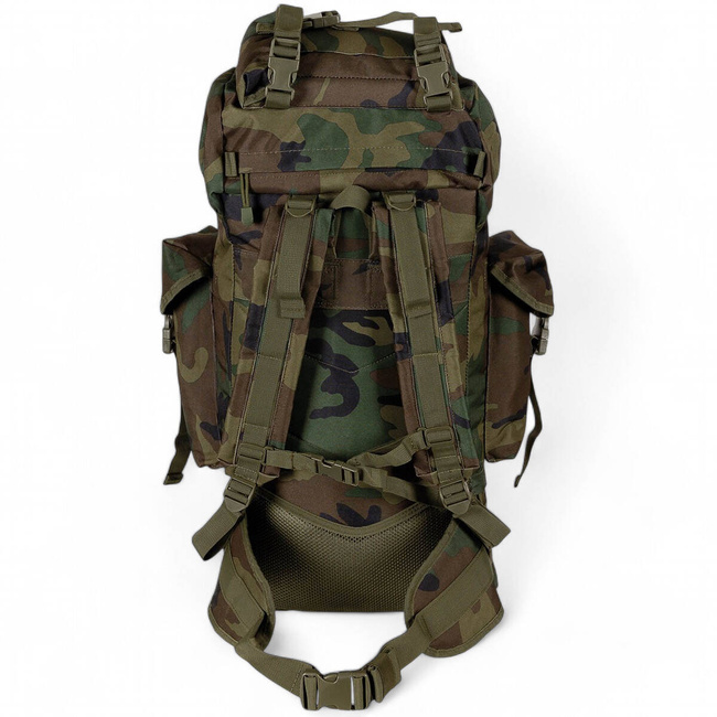 BACKPACK COMBAT BW - MOLLE - ALUMINUM ROD - 65 L - MFH - WOODLAND