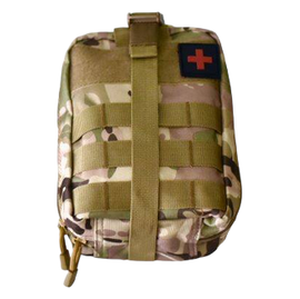 COMPLETE FIRST AID, SURVIVAL AND MEDICAL EMERGENCY KIT - WITH POUCH AND ACCESSORIES - 15 PIECES - LECTER TACTICAL
