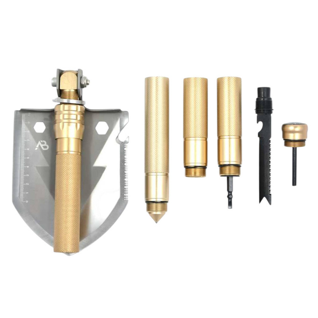 DELUXE MULTIFUNCTIONAL SHOVEL WITH COVER - GOLDEN