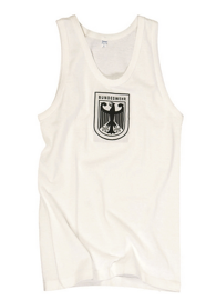 German White Tank Top With Eagle Used