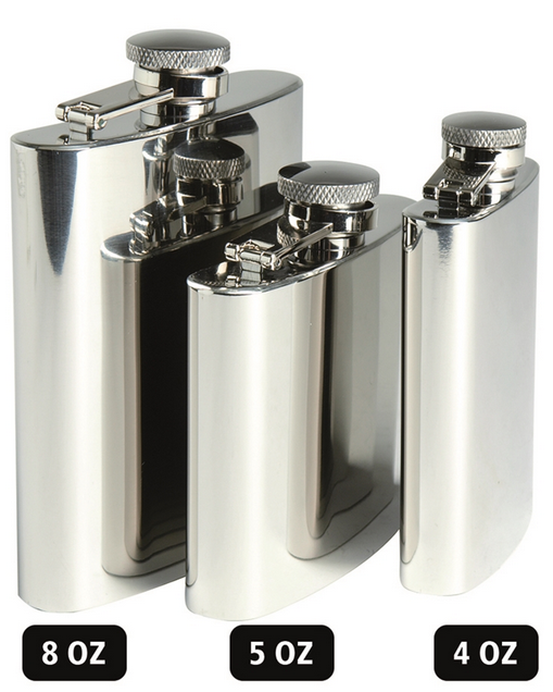 STAINLESS STEEL FLASK 4 OZ 110 ml