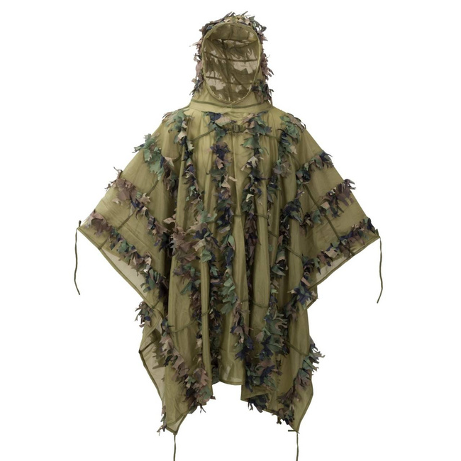 CAMOUFLAGE PONCHO - "LEAF GHILLIE®" - Helikon-Tex® - US WOODLAND