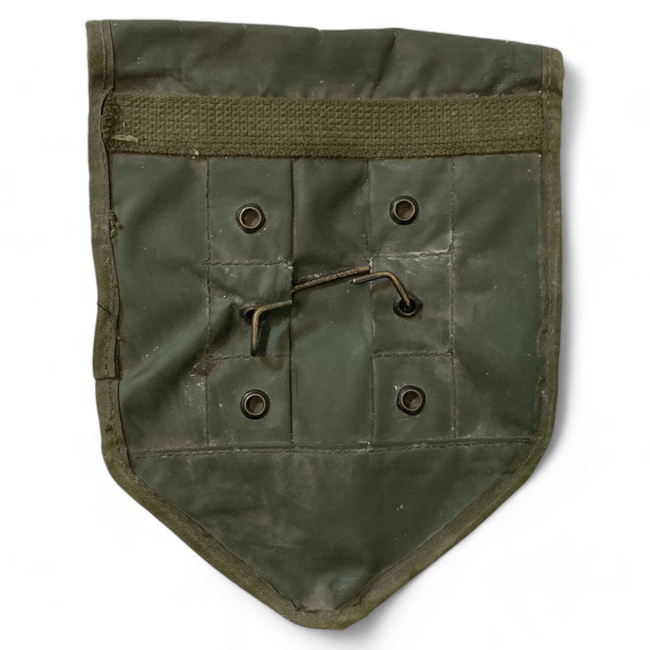 PROTECTION COVER FOR FOLDABLE SHOVEL - BELGIAN ARMY MILITARY SURPLUS - OLIVE GREEN - IN GOOD CONDITION USED