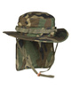 BRITISH BOONIE HAT WITH NECK FLAP - RIPSTOP - Mil-Tec - WOODLAND