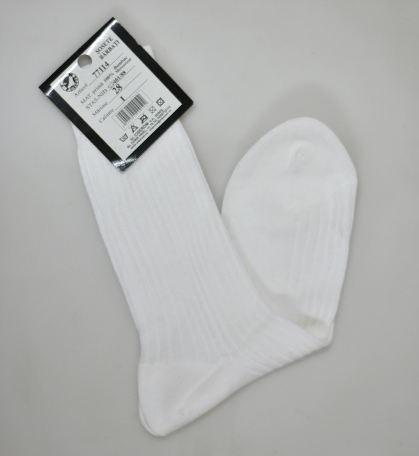 WHITE COTTON SOCKS - ROMANIAN ARMY SURPLUS - NEW