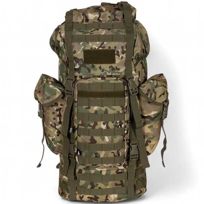 BACKPACK COMBAT BW - MOLLE - ALUMINUM ROD - 65 L - MFH - OPERATION CAMO