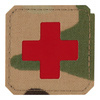 PATCH MEDIC CROSS LASER CUT - MULTICAM/RED - M-TAC