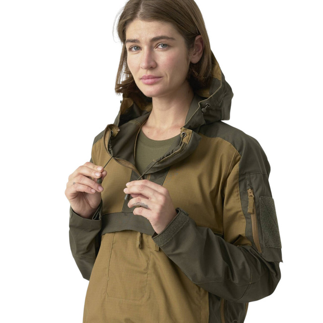 Unisex Tracer Anorak Jacket - Polycotton Stretch Ripstop - Coyote - Helikon Tex