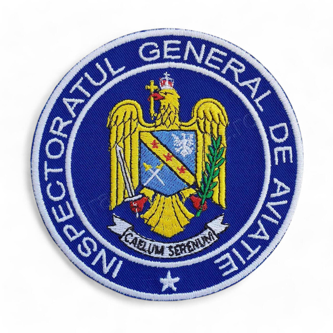 Emblema rotunda IGAV cu aplicare termica