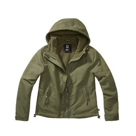 LADIES JACKET - FRONTZIP WINDBREAKER - OLIVE GREEN - BRANDIT