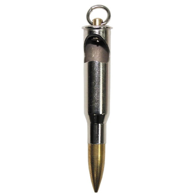 Key chain, ring, trinket, cartridge, bullet, "Mosin", silver, with bottle opener