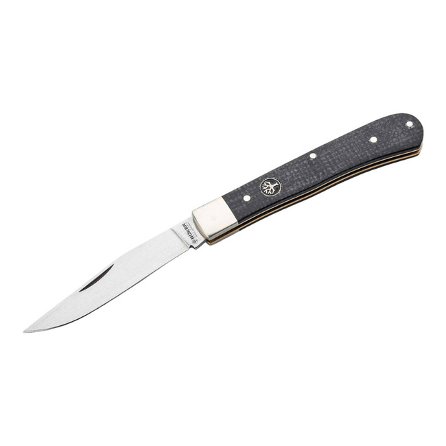 EDC KNIFE TRAPPER UNO JUTE MICARTA BLACK - BOKER