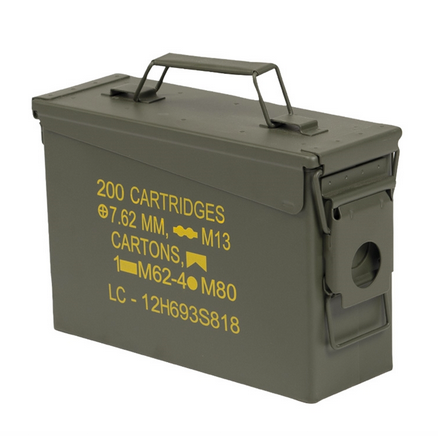 US AMMO STEEL BOX - M19A1 - CAL. 30 - OLIVE DRAB