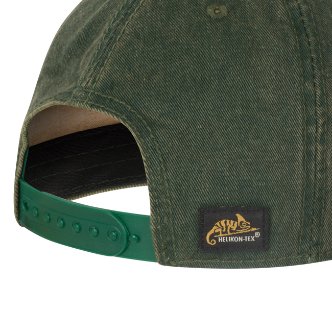 SHOOTING TIME SNAPBACK CAP - DIRTY WASHED COTTON - Helikon-Tex® - DIRTY WASHED DARK GREEN/KELLY GREEN