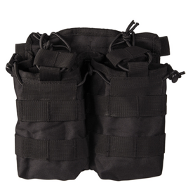 MAGAZINE DOUBLE POUCH - OPEN TOP - Mil-Tec - BLACK
