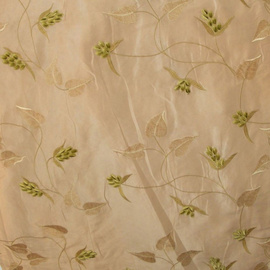 Decorative Fabric with Floral Embroidery – 1 m – Hungarian Army Military Surplus – Brown/Green – Like New