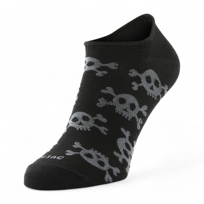 LIGHT SUMMER SOCKS - PIRATE SKULL - M-TAC - BLACK