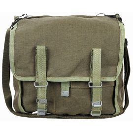BREAD BAG WITH STRAP - MILITARY SURPLUS FROM THE POLISH ARMY - OD GREEN - LIKE NEW