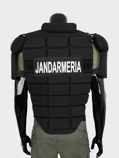 BLACK ANTI RIOT CHEST PROTECTOR - JANDARMERIA