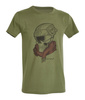 PRINTED T-SHIRT - SKULL WITH HELMET - D.FIVE - OD GREEN