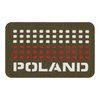 PATCH POLAND (WITH FLAG) LASER CUT 8x5 CM - RANGER GREEN/WHITE/RED - M-TAC