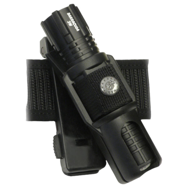 Swivelling holder for tactical flashlight - Black - LH-14