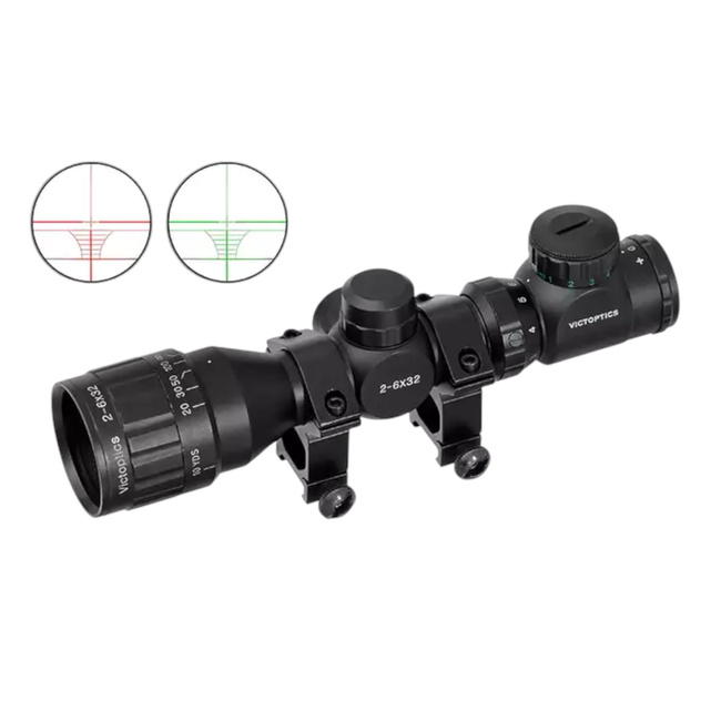 VICTOPTICS 2-6X32AOE COMPACT SCOPE - BLACK - VECTOR OPTICS