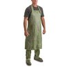 NBC RUBBER ANTICHEMICAL APRON - ROMANIAN MILITARY SURPLUS - GREEN OD - NEW