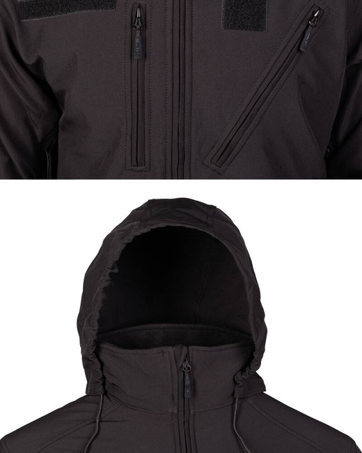 SCU 14 SOFTSHELL JACKET, BLACK - MIL-TEC