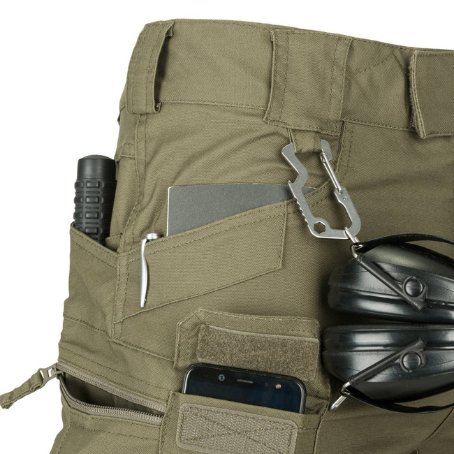 URBAN TACTICAL PANTS - POLYCOTTON CANVAS - HELIKON - JUNGLE GREEN - SHORT 