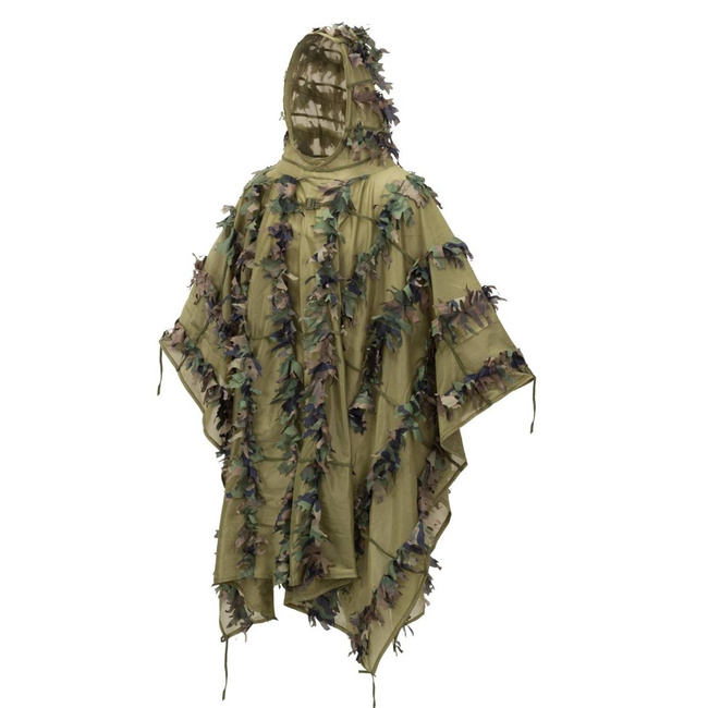 CAMOUFLAGE PONCHO - "LEAF GHILLIE®" - Helikon-Tex® - US WOODLAND