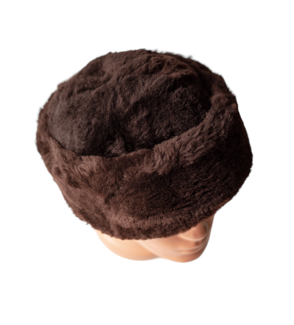 Fur hat for women, Cold War era, Romanian Army Surplus - Brown