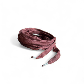 Pair of Shoe Laces - Flat - AURA S.A. - Model Cezar - 65 cm - Romanian Army Military Surplus - Brown - In Good Condition