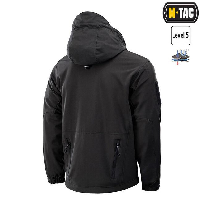 SOFTSHELL JACKET WITH LINING, BLACK - M-TAC