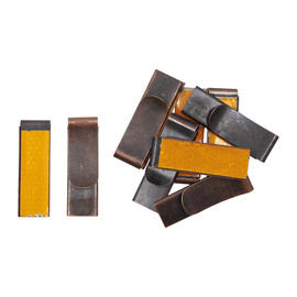 METAL CLIP REFLECTOR - 6.5 X 2 CM - AUSTRIAN ARMY MILITARY SURPLUS - USED