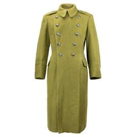 CLOTH TRENCH COAT - ROMANIAN MILITARY SURPLUS - USED